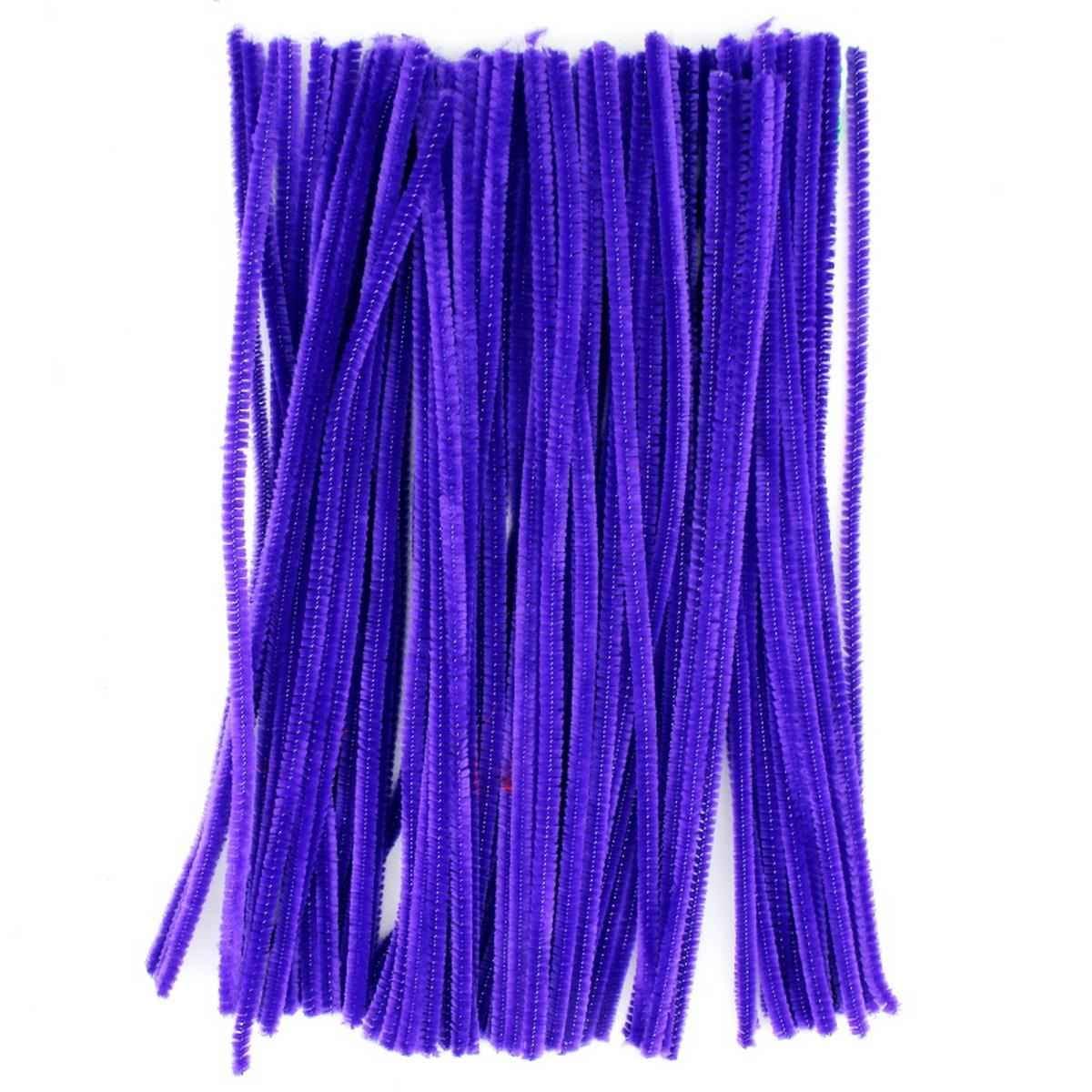 Crafts Decorative Wire 30 CM Pack of 100pcs Pipe Cleaner in Purple FS-MTPE