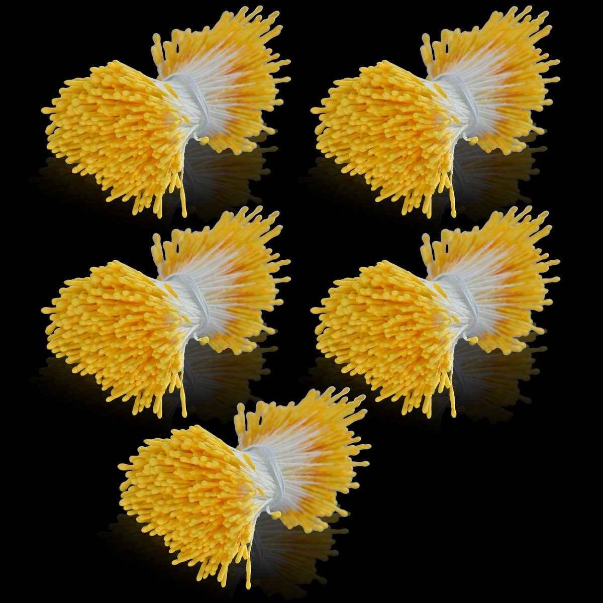 Rice Yellow Artificial Flower Polons Pack Of 5 AFP3-YW