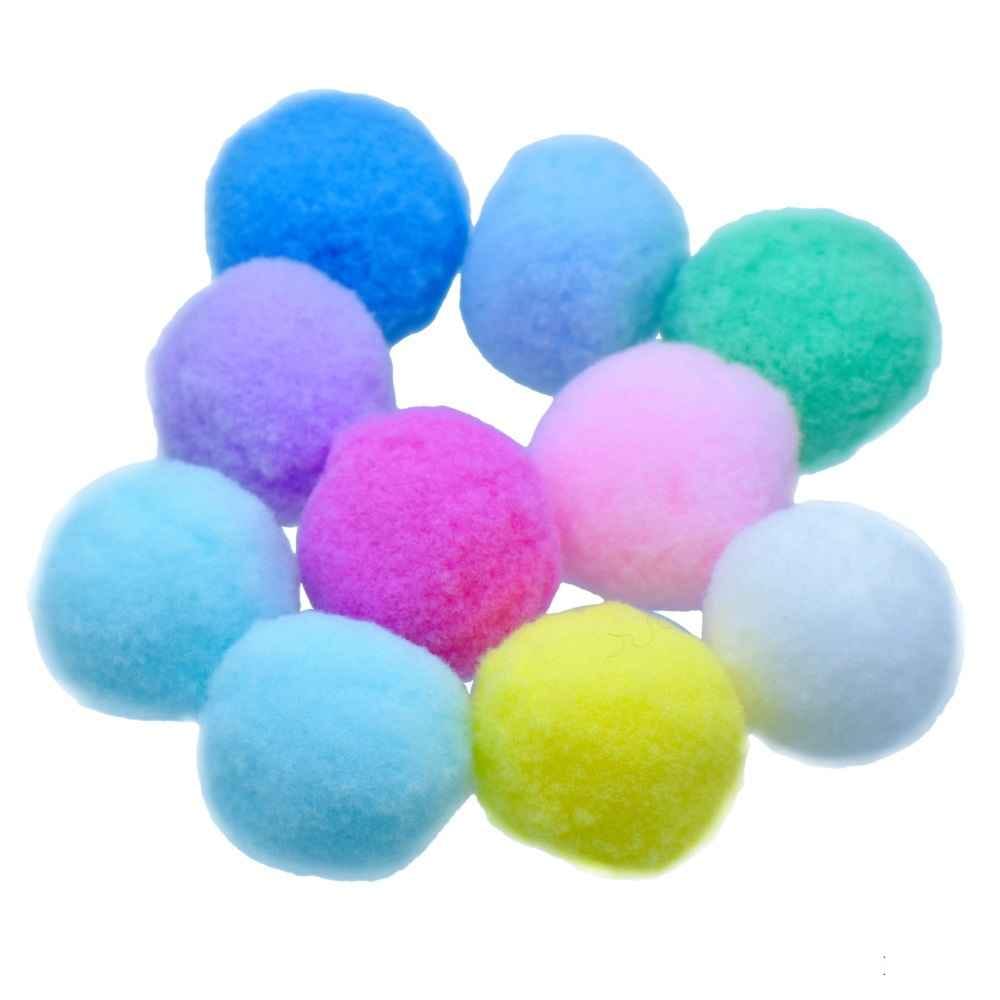 Crafts Pom Pom Ball Size 3 CM Pack of 10 Pcs Pastel Colour PPB02