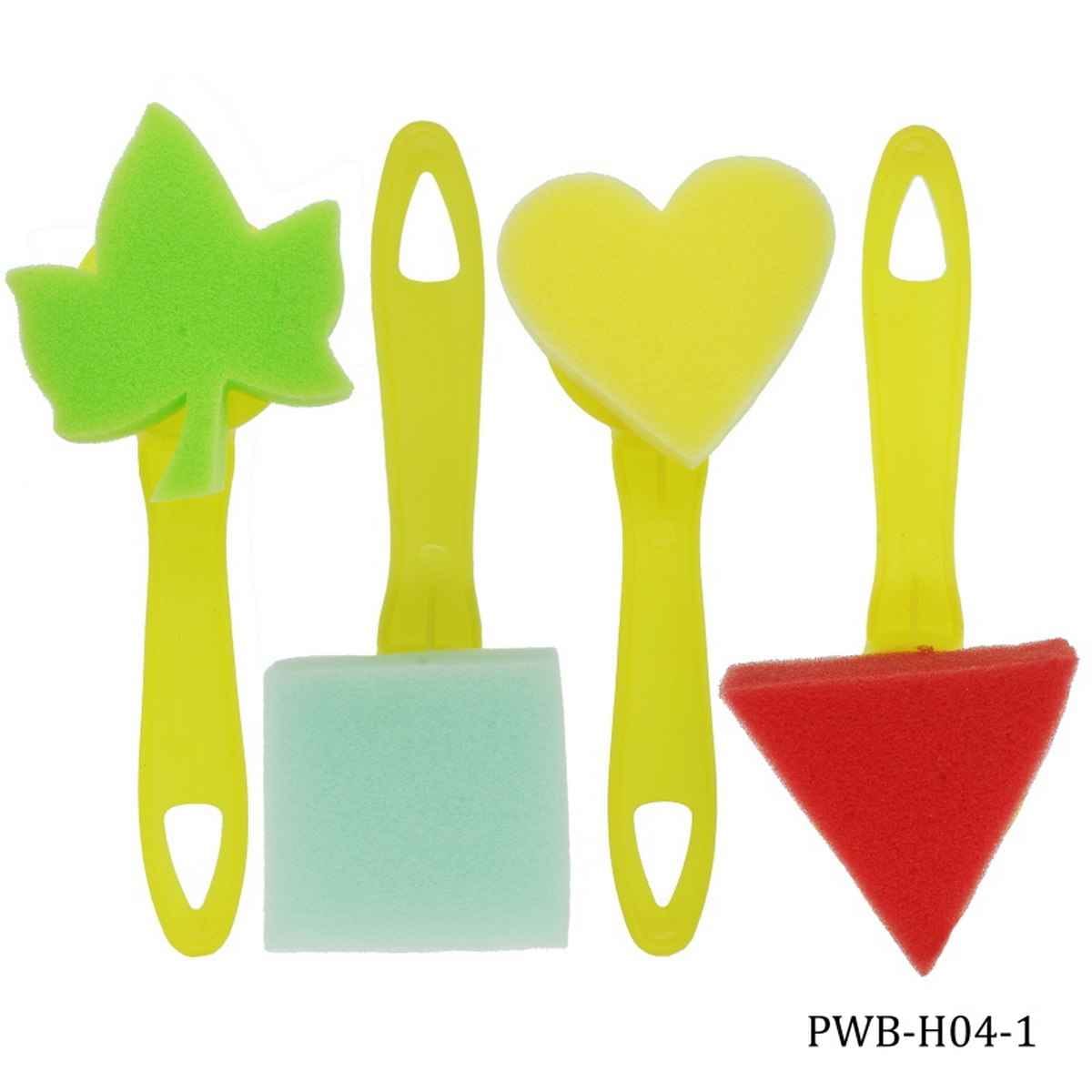 Painting Sponge Brush Different Shapes 4pcs Set PWB-H04-1
