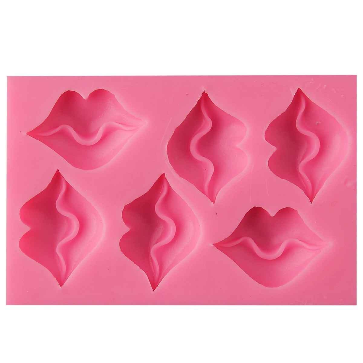 Silicone Mould 6 Pcs Size 11x7.5x1.5 cm Lips JSF289