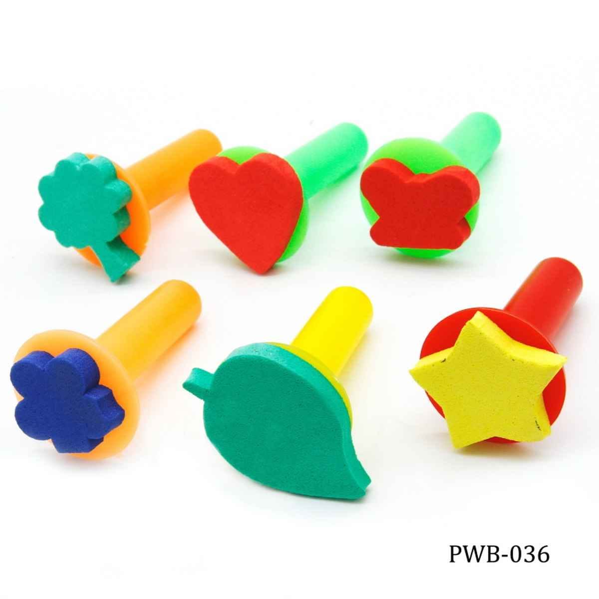 Painting Sponge Brush 6pcs Set Different Shapes PWB-036