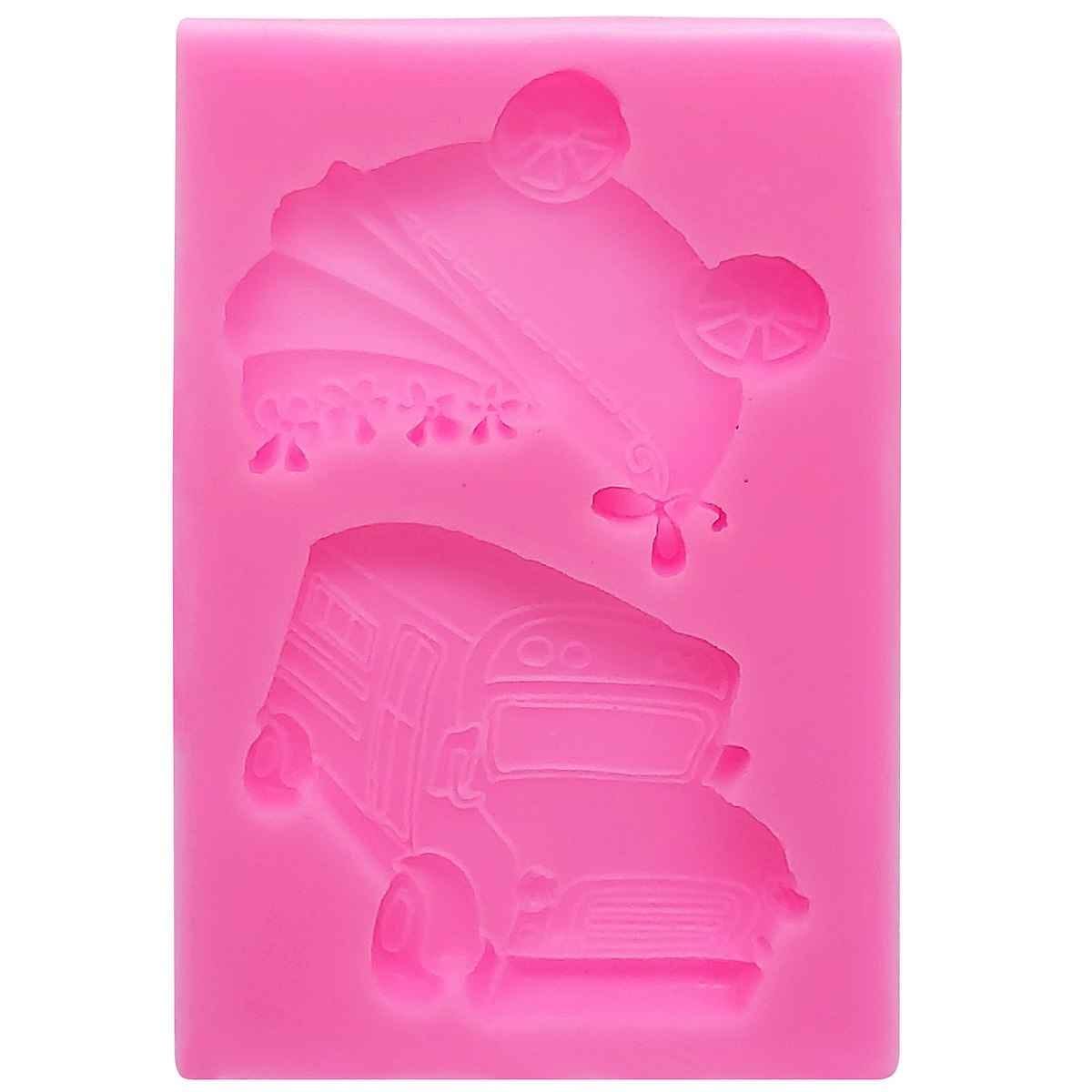 Silicone Mould Baby Carriage Trolley Car Size 9.5x6x1 CM JSF653