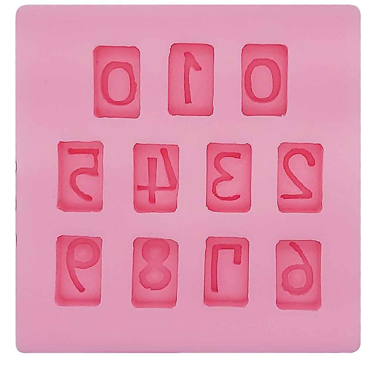 Silicone Mould Block 0 To 9 Size 6.5x7x2 cm JSF761
