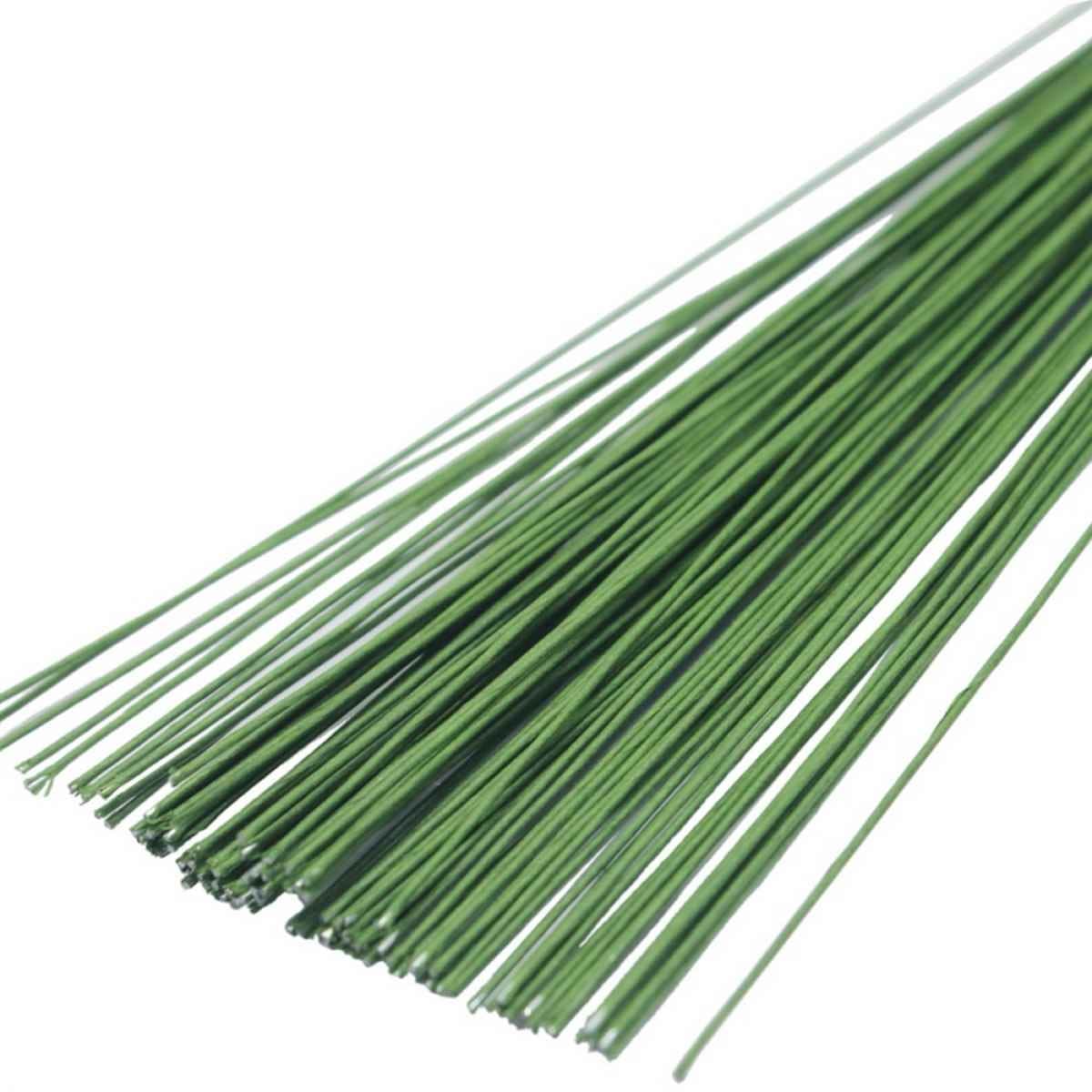 Floral Green Wire, 22 Gauge, 30 cm, 100 Pieces for Flower Making, Baking, Sugar Craft, Cake Decorations WR22100-G