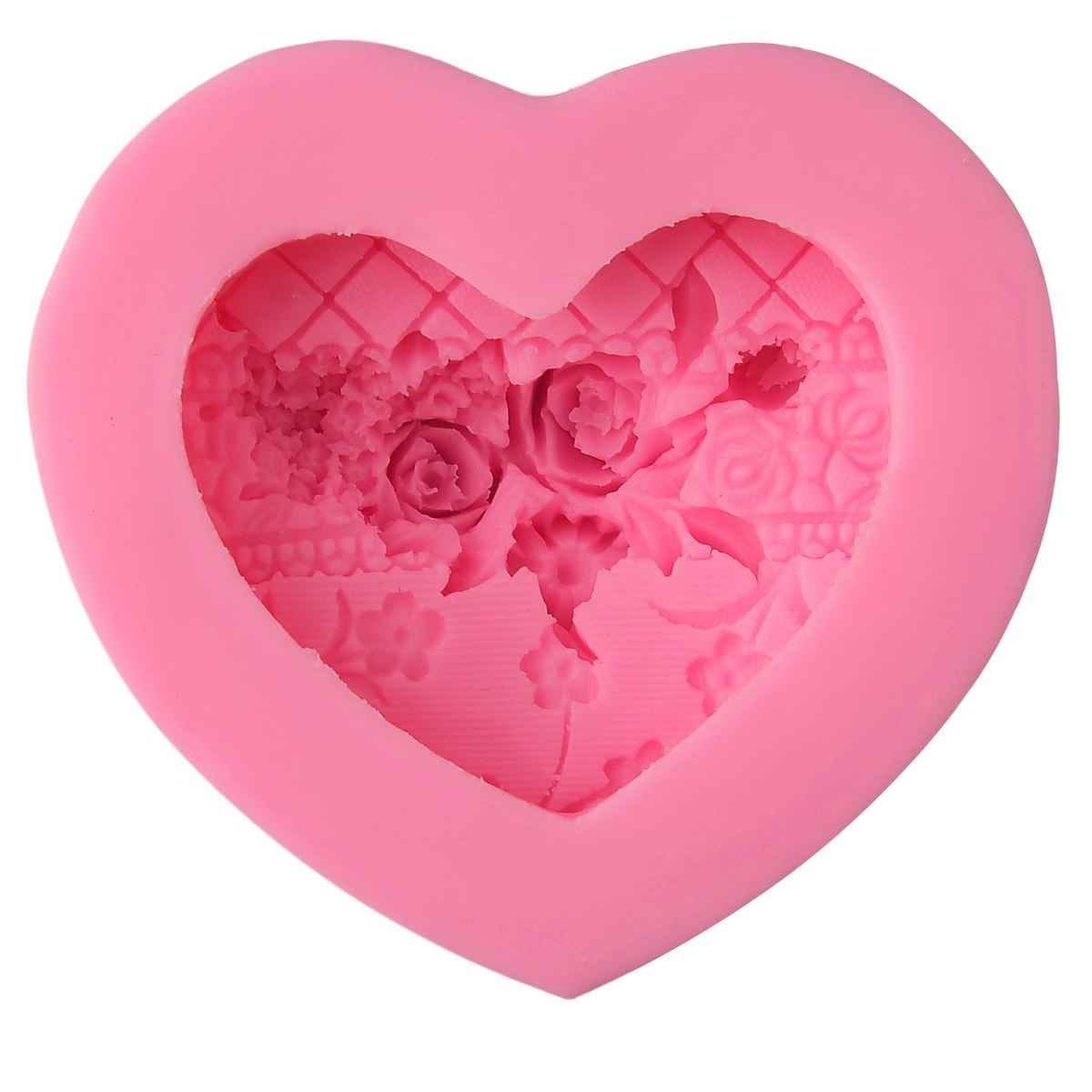 Silicone Mould Heart Pattern Size 10x8.5x3 cm JSF420