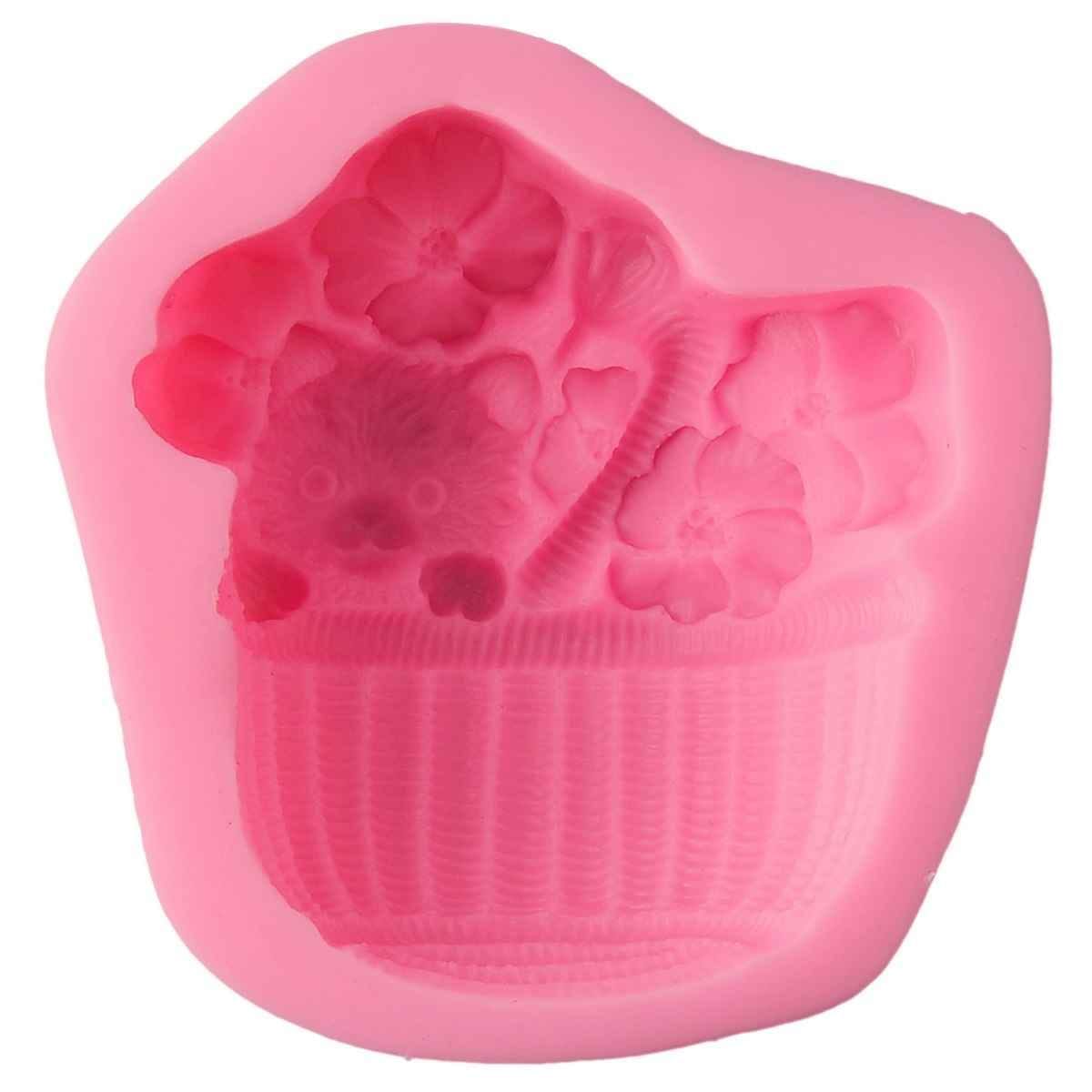 Silicone Mould Kitten Basket Size 8x8.5x4 cm JSF405