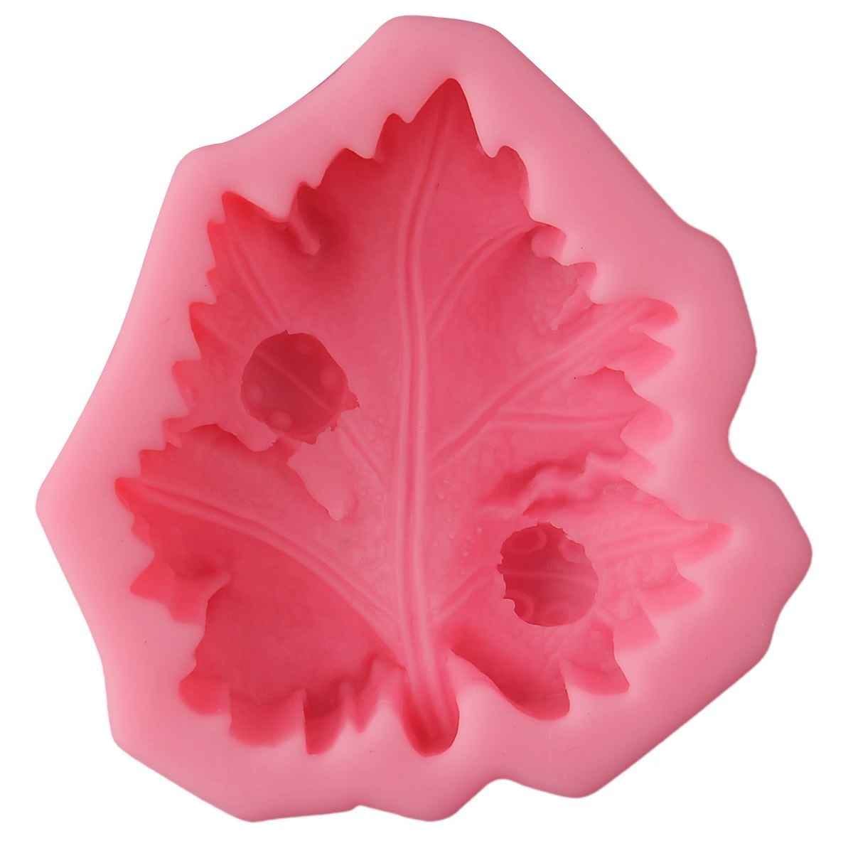 Silicone Mould Leaf With Bugs Size 8.5x8x4 cm JSF200