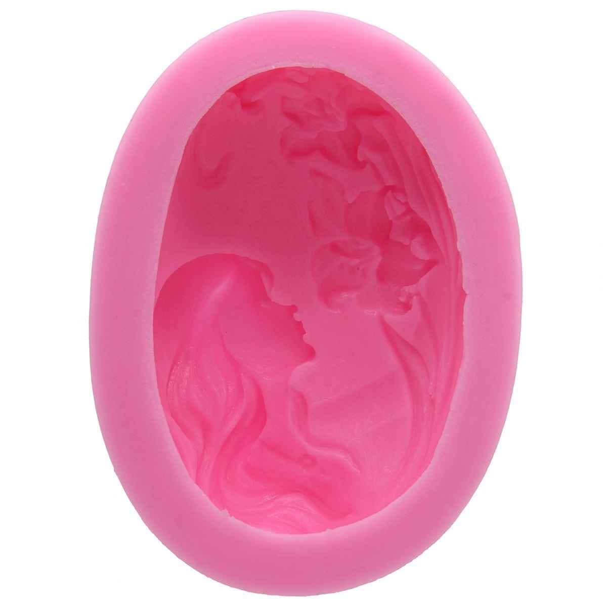 Silicone Mould Long Hair Fairy Size 9.5x7x3.5 cm JSF412