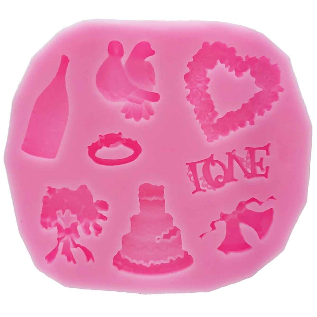 Silicone Mould Love Elements Size 8x7.5x0.7 cm JSF174