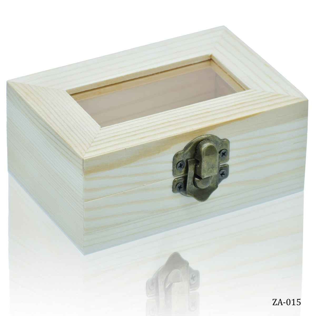 MDF Decoupage Wooden Small Box Window Rectangle ZA-015