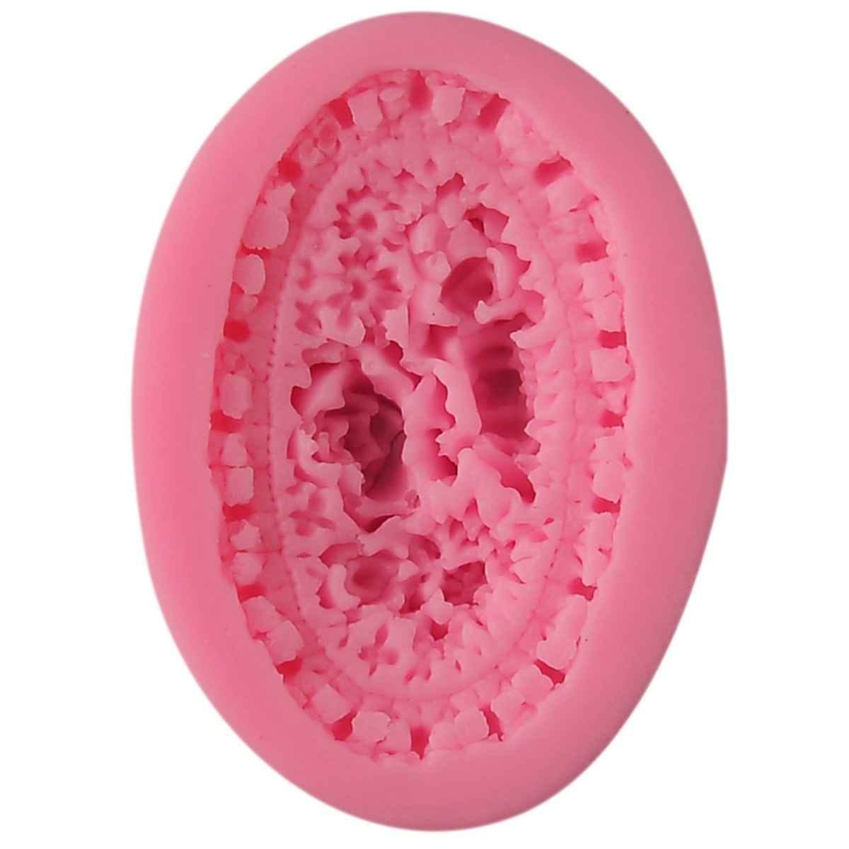 Silicone Mould Oval Floral Frame Size 6x4x1 cm JSF093
