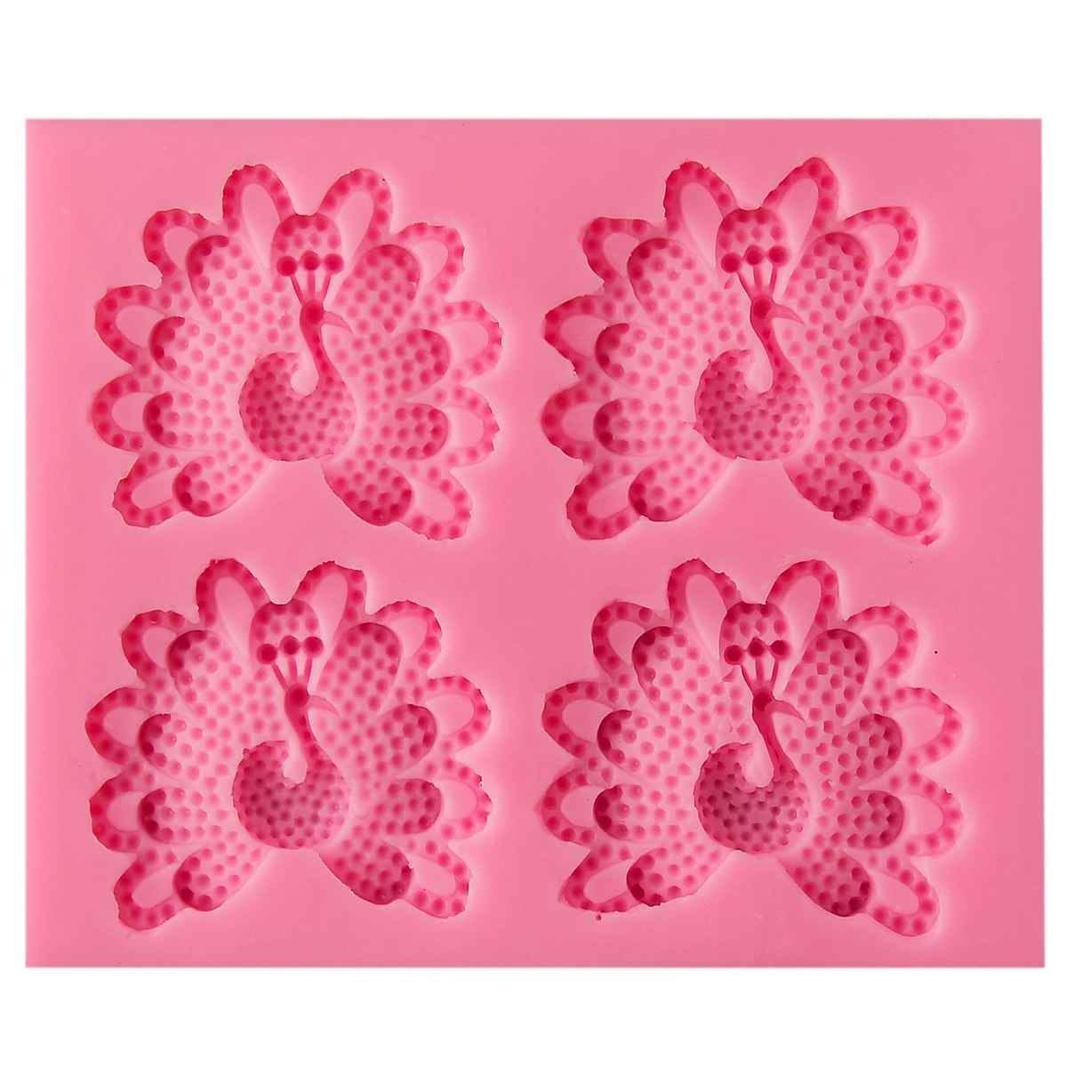 Silicone Mould Peacock Size 12.5x10.5x1 cm JSF109