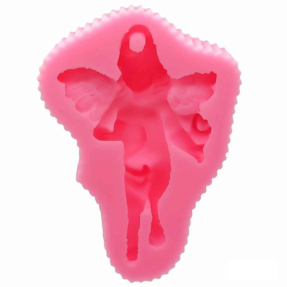 Silicone Mould Pendant Fairy Angel Size 9.5x6.5x2.5 cm JSF783