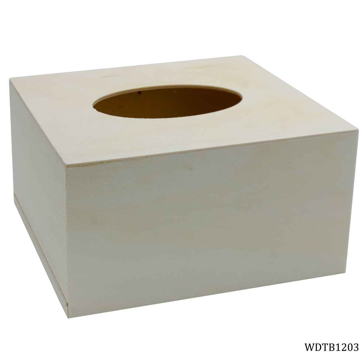 MDF Decoupage Wooden Tissue Box 18x12x10 Cm WDTB1203