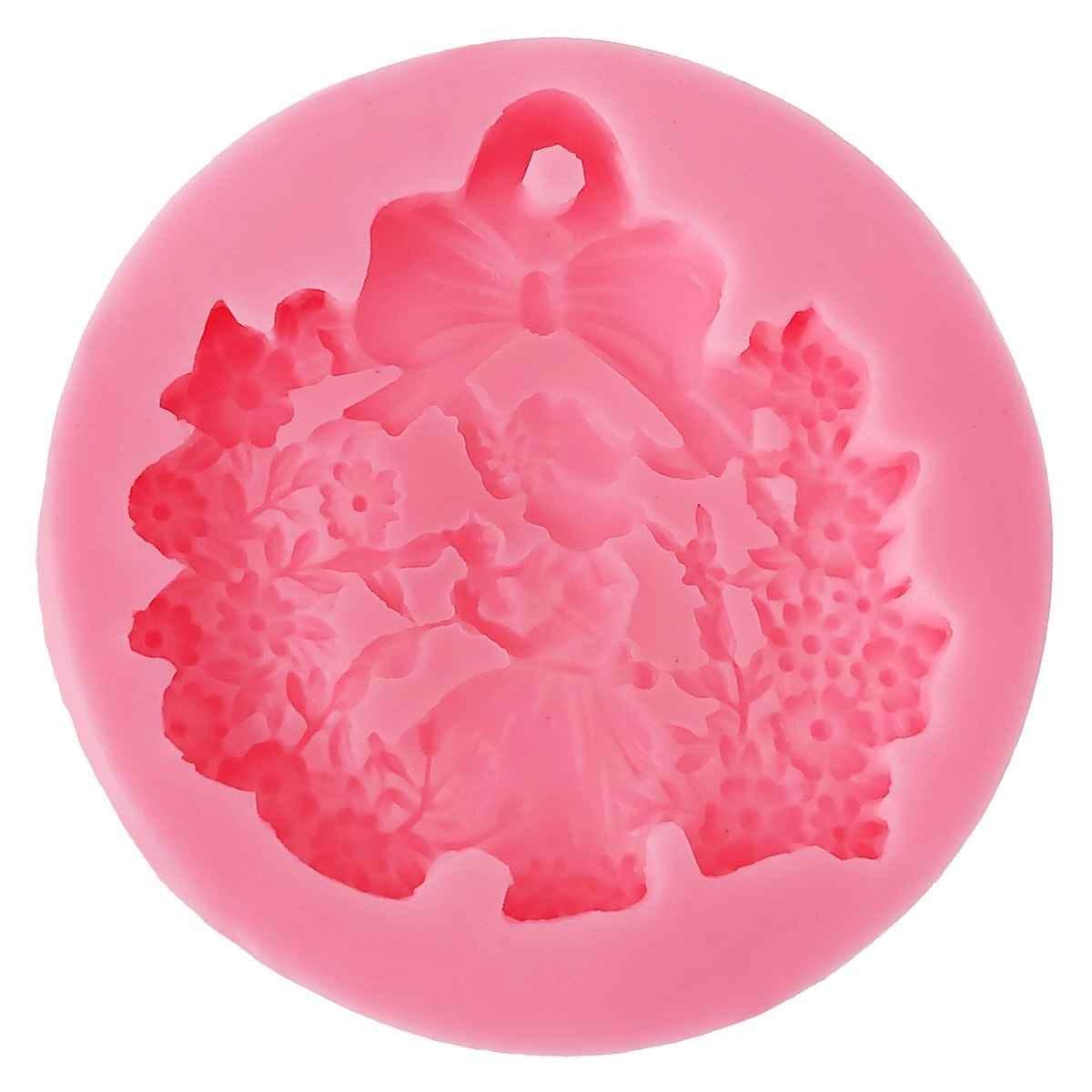 Silicone Mould Princess Floral Design Size 10x10x1.5 cm JSF791