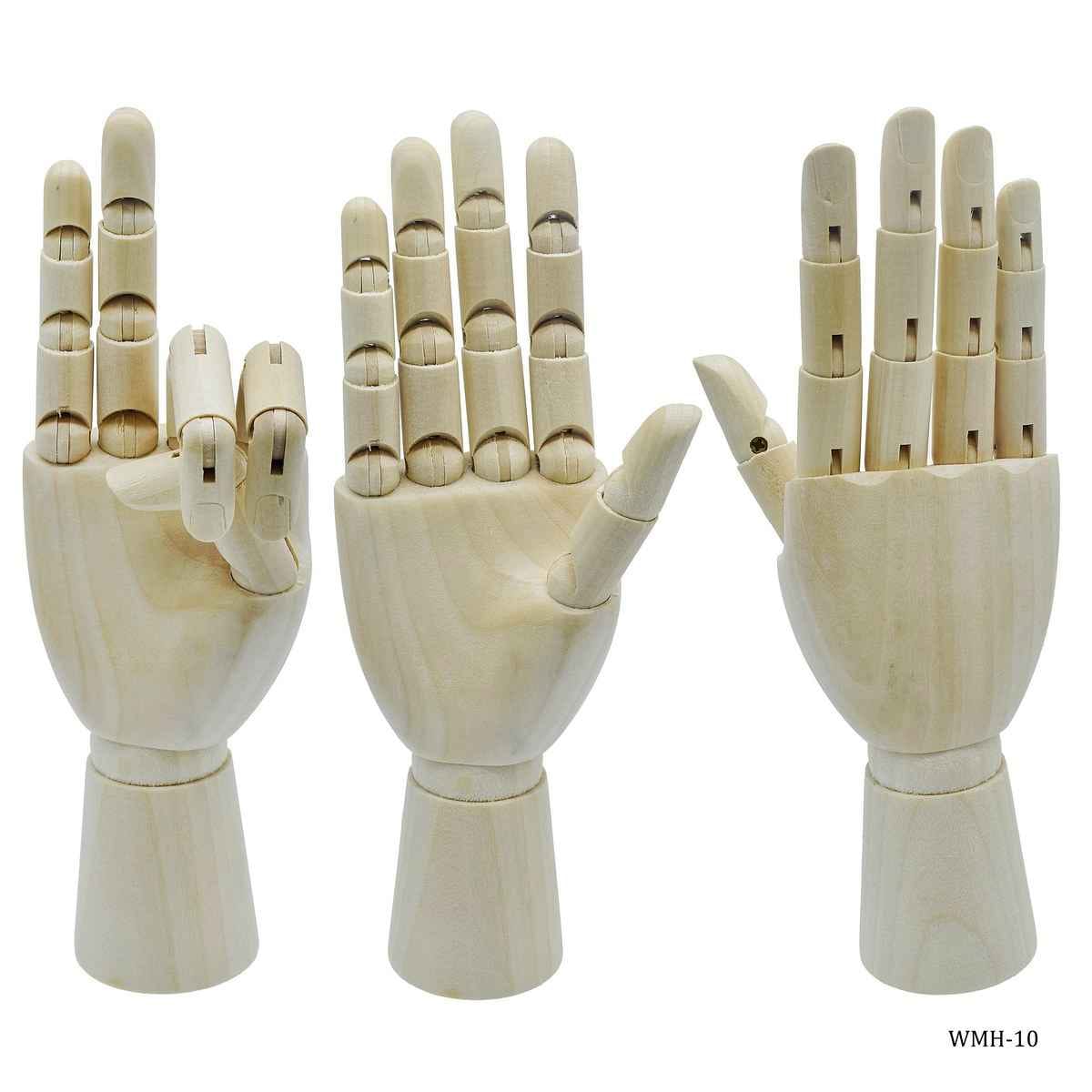 Wooden Manikin Right Hand 10 Inch WMH-10