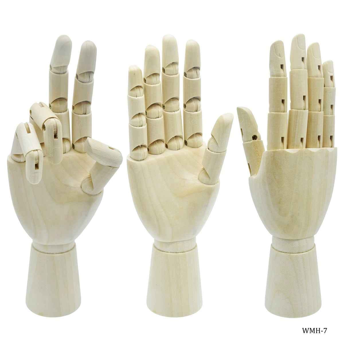 Wooden Manikin Right Hand 7 Inch WMH-7