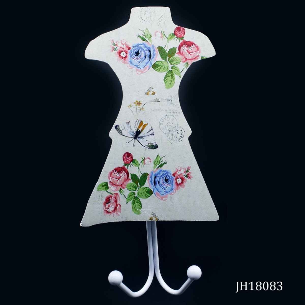 Wooden Hook Printed Fancy Ladies Dress JH18083