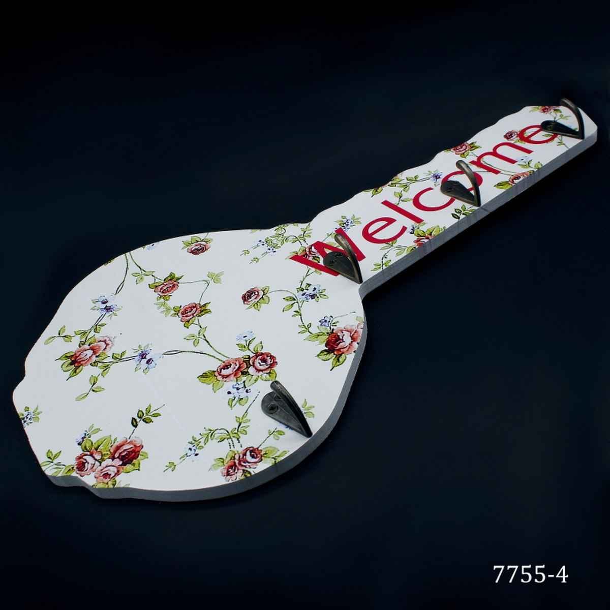 Wooden Hook Printed Fancy Welcome Key Big 7755-4