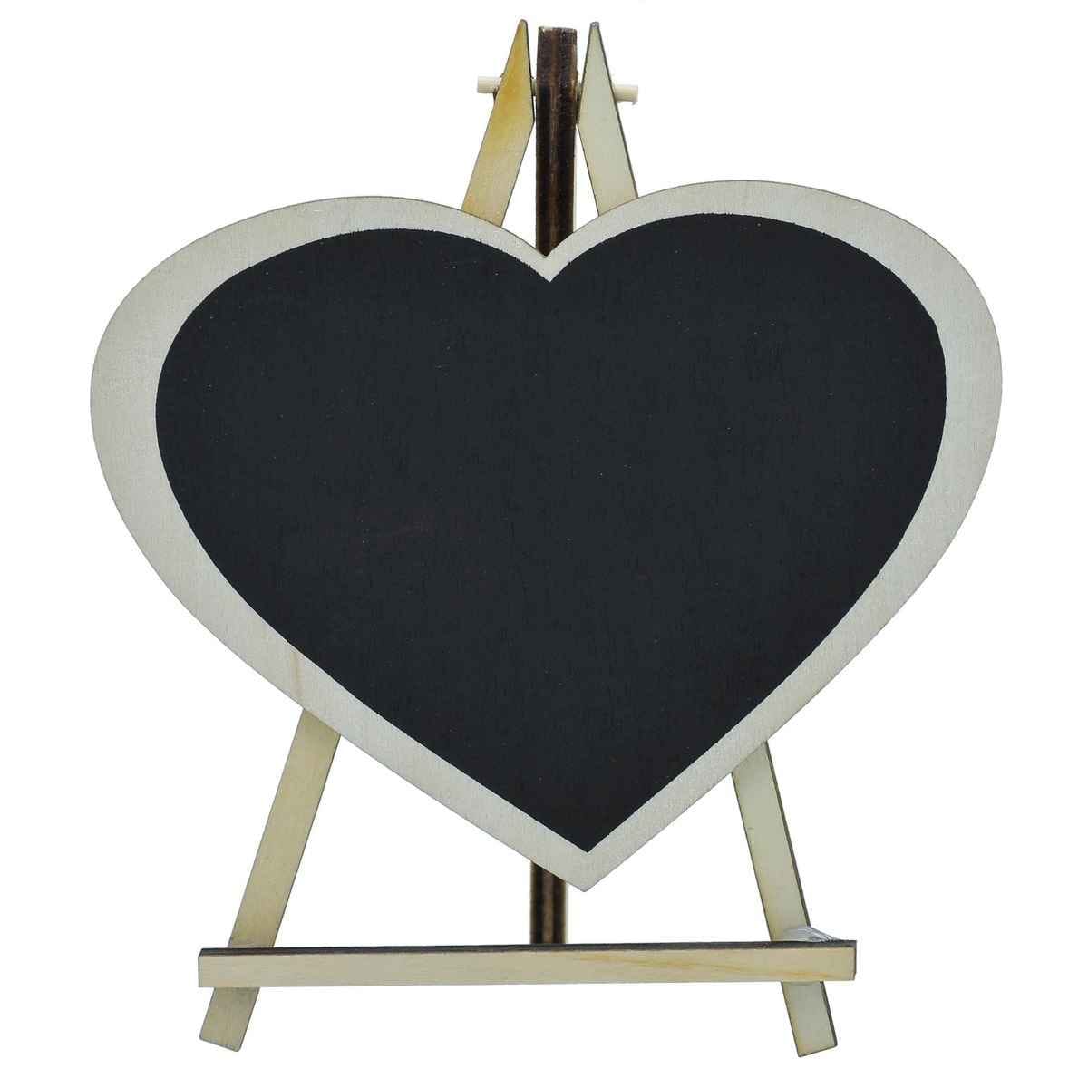 Mini Black Board With Easel Heart Medium JB817-M3