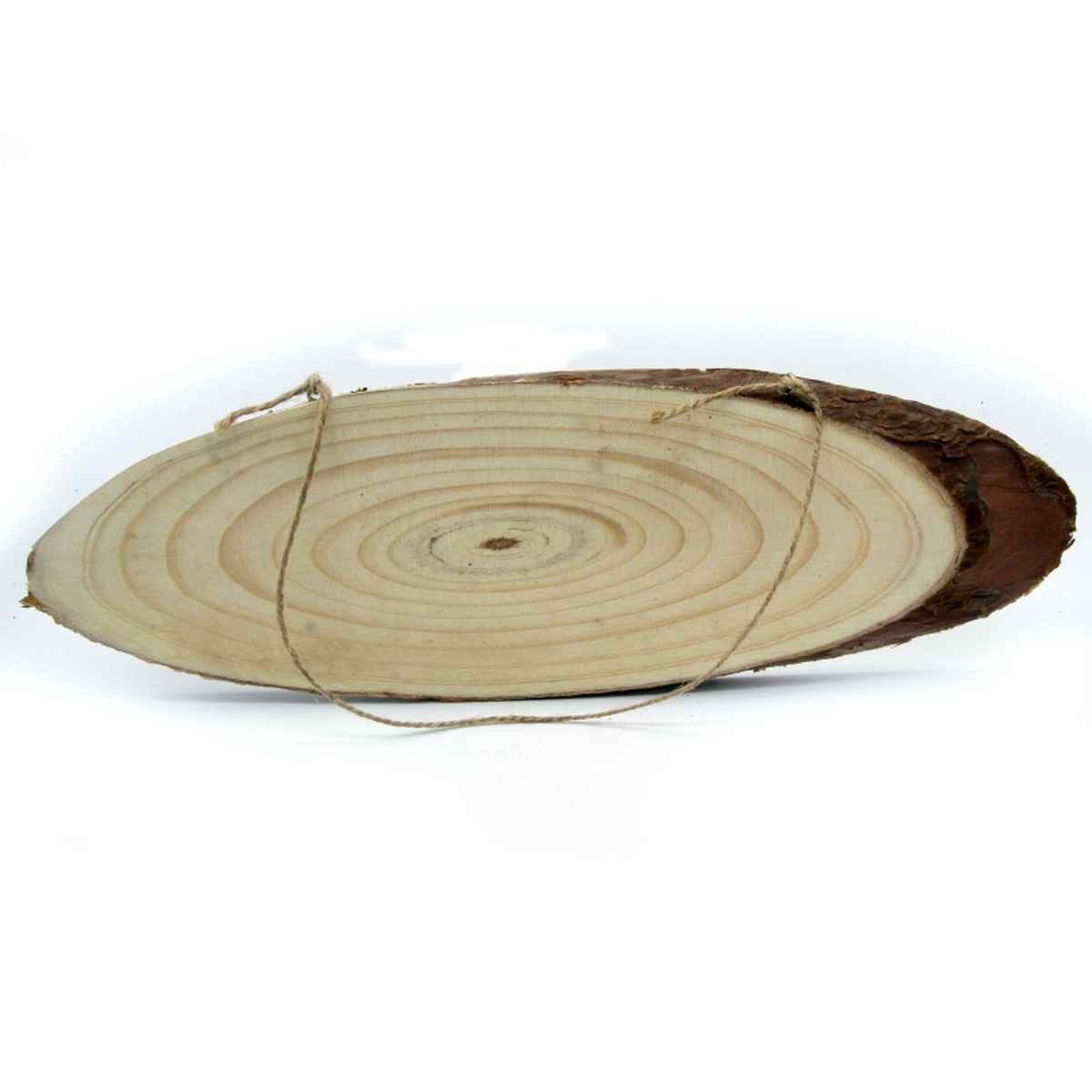 Wooden Oval Name Plate Ring 35X12 CM Xl Big OWP12X35