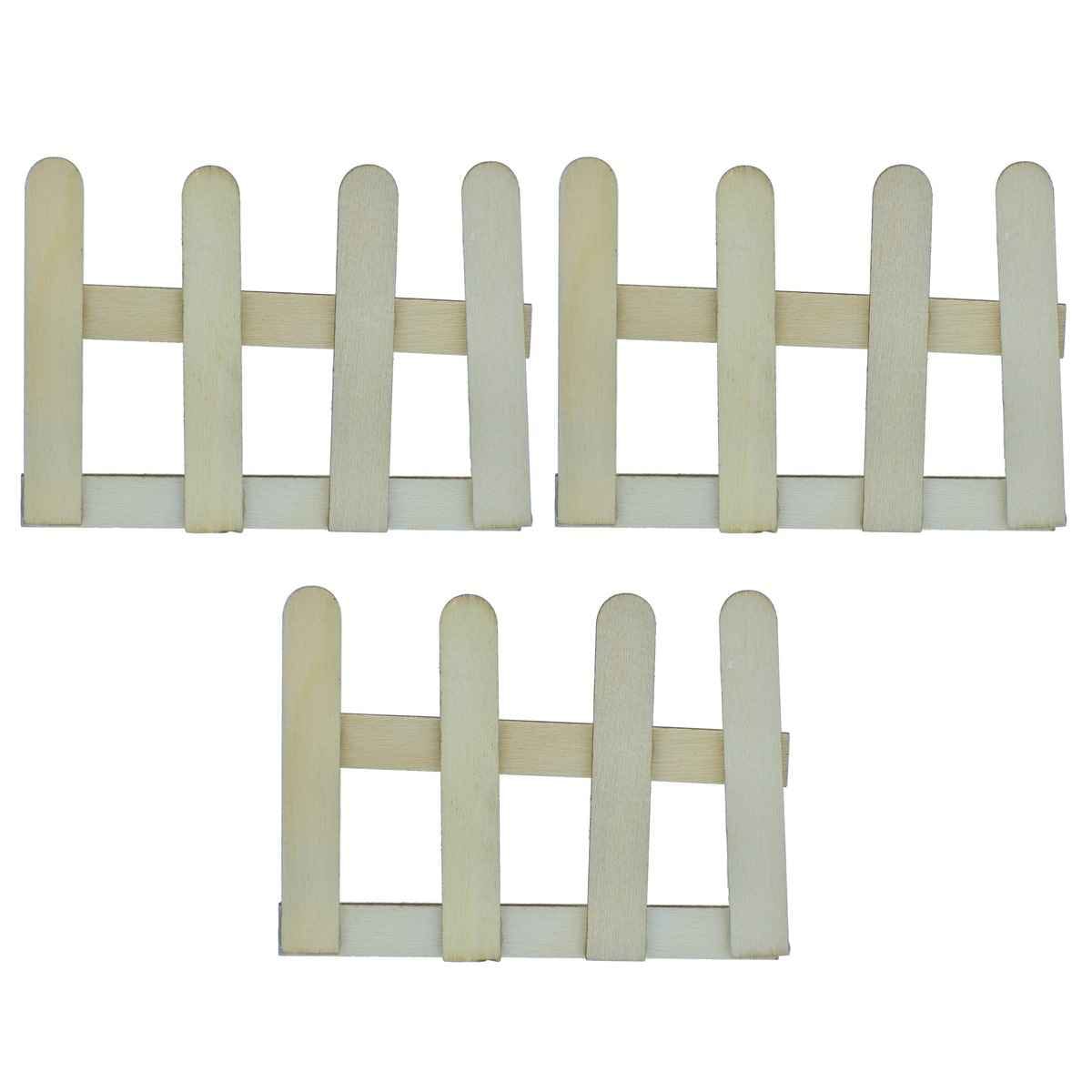 Wooden Art Fence 3Pcs Pkt for Garden Fencing, Boundary for Garden, Pet House, Plants protection, ect JB-834C