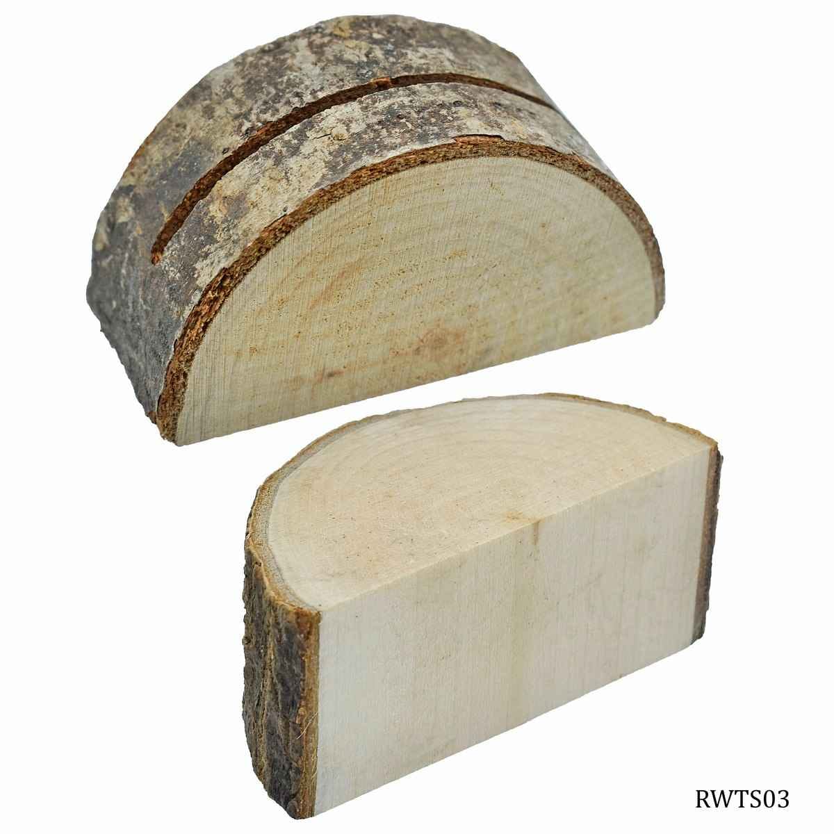 Natural Wooden Round Card Holder Tree Stick 2 Pcs Set RWTS03