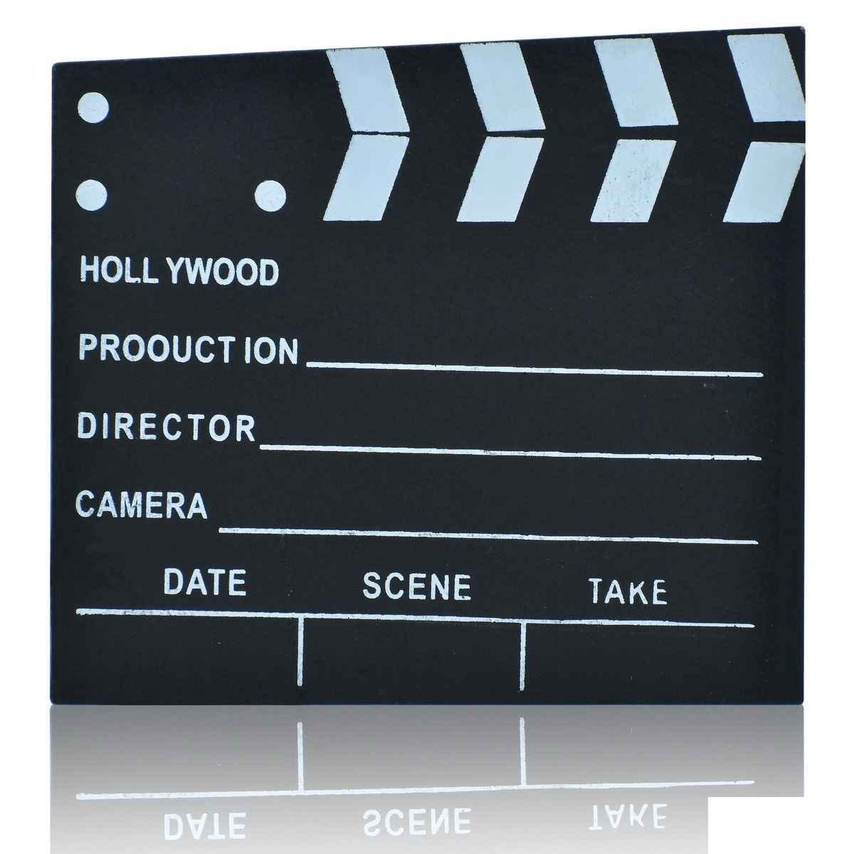 Wooden Clapper Board Black for Film Video Movie Film Shooting ,Video making, Movie Direction Ect JB-834G