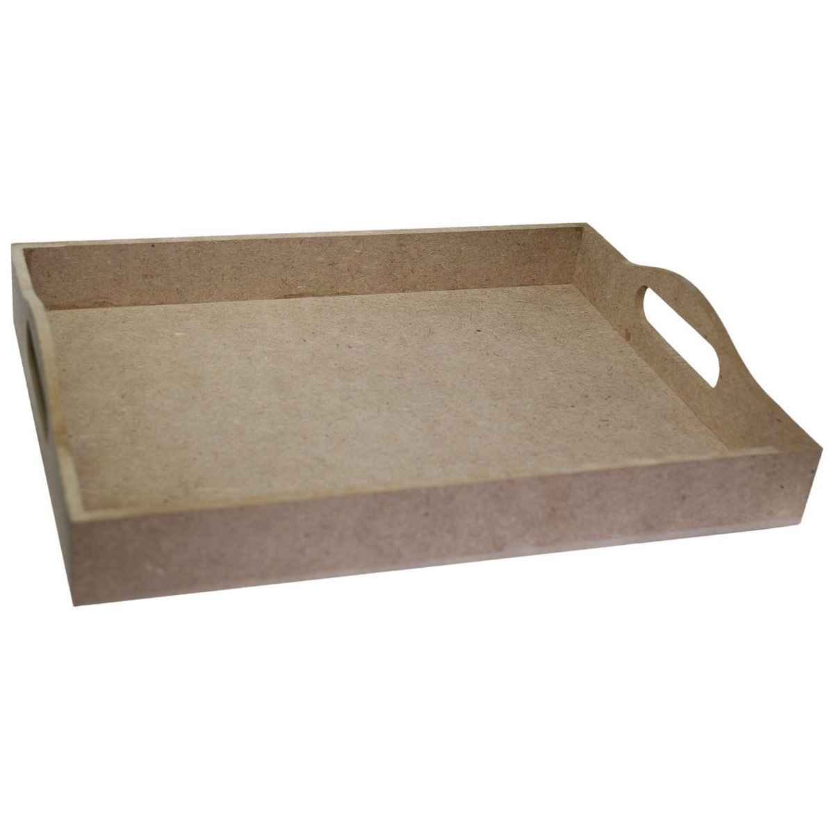 MDF Decoupage Wooden Tray Big Size: 12 X9 X1.5 Inches WDTB00