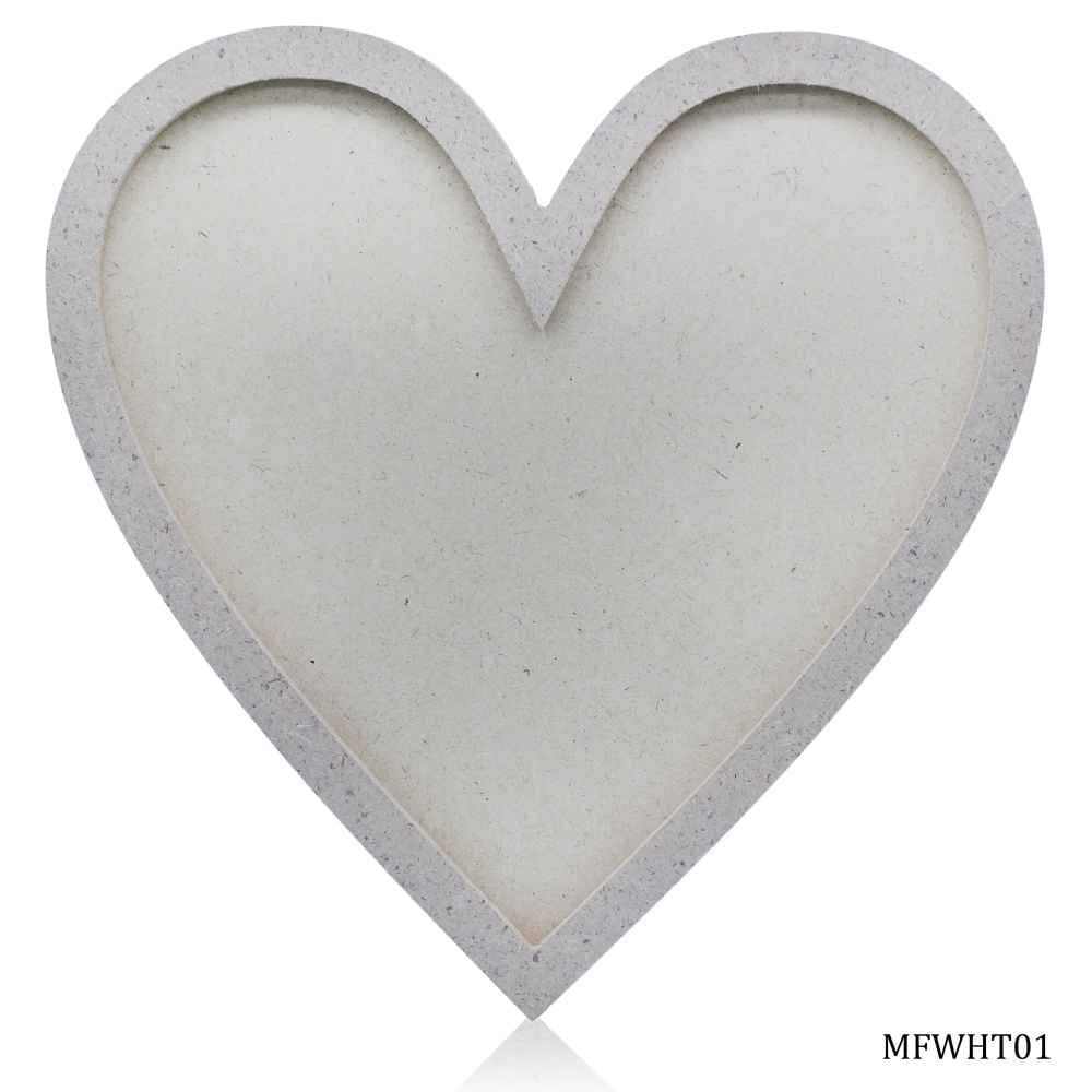 MDF Decoupage Wooden Heart Tray Frame 10 Inches MFWHT01