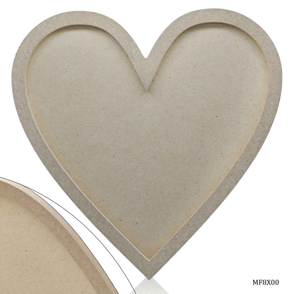 MDF Decoupage Wooden Heart Tray Frame 12 Inches Long MF8X00