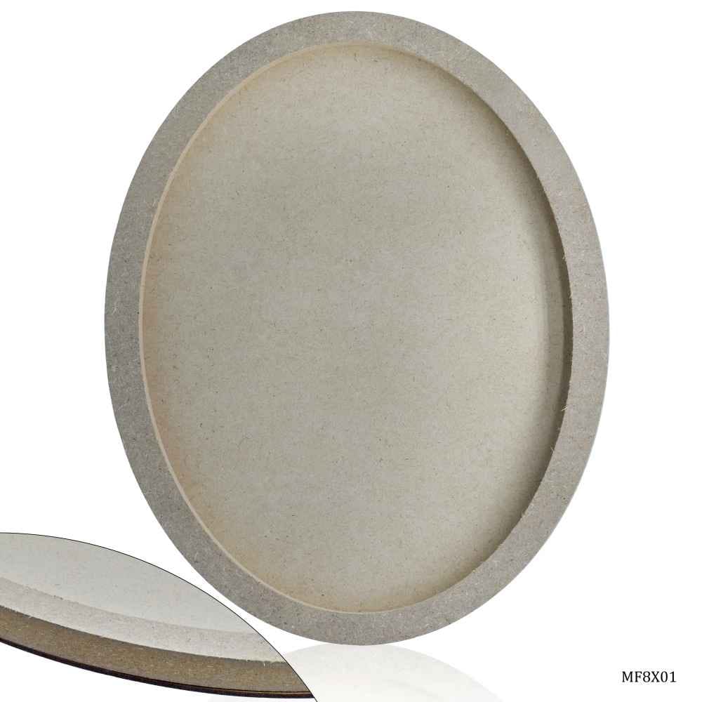 MDF Decoupage Wooden Oval Tray Frame 12 Inches Long MF8X01