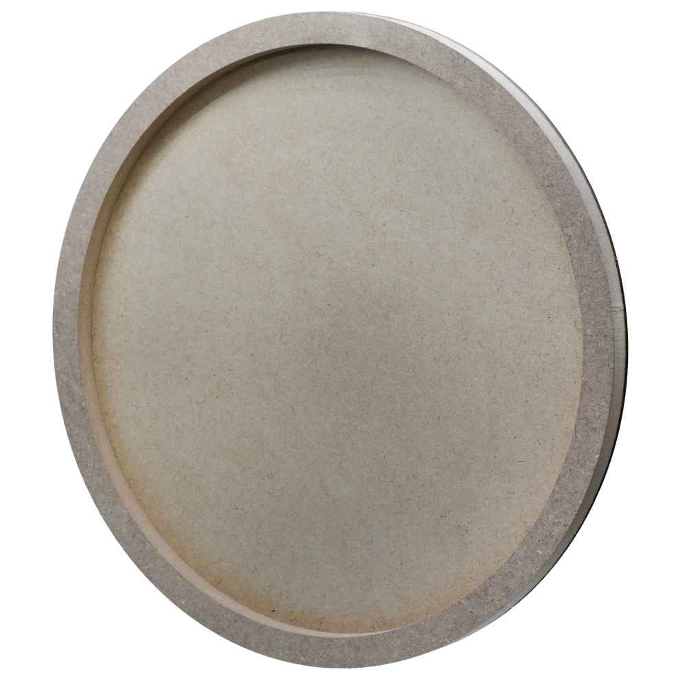MDF Decoupage Wooden Round Tray Frame 12 Inches Long MF8X02