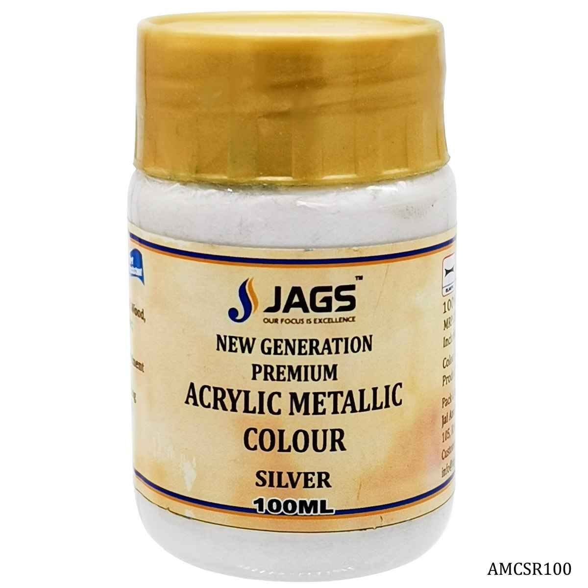 Silver Acrylic Metallic Paint Colour 100 ML AMCSR100