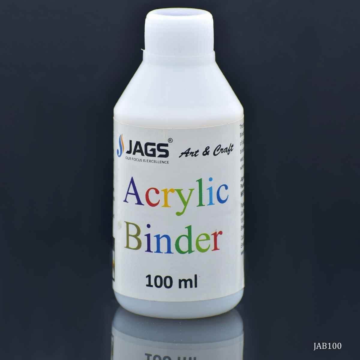 JAGS Acrylic Binder Medium 100ml, Color Flow And Transparency Enhancer JAB100