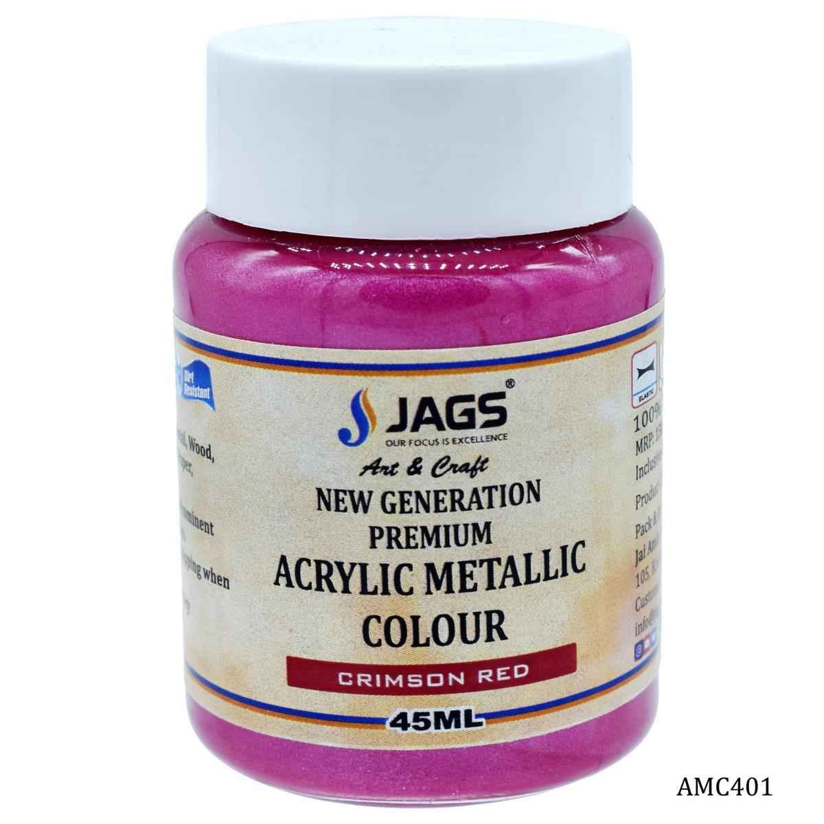 Crimson Red Acrylic Metallic Paint Colour 45 ML AMC401