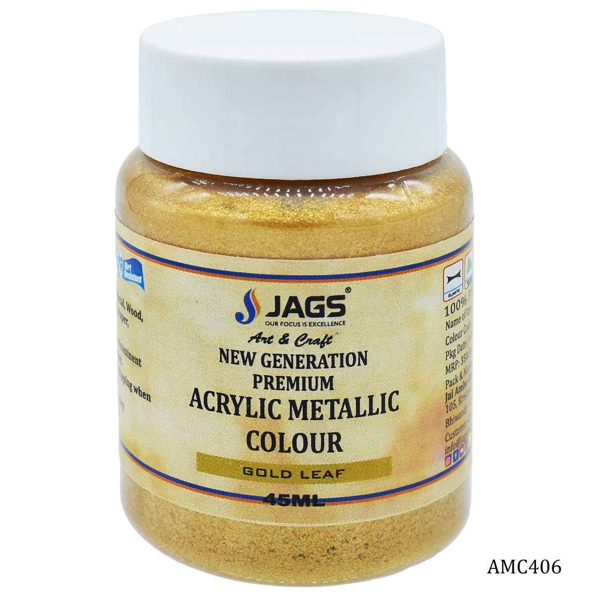 Gold Leaf Acrylic Metallic Paint Colour 45 ML AMC406