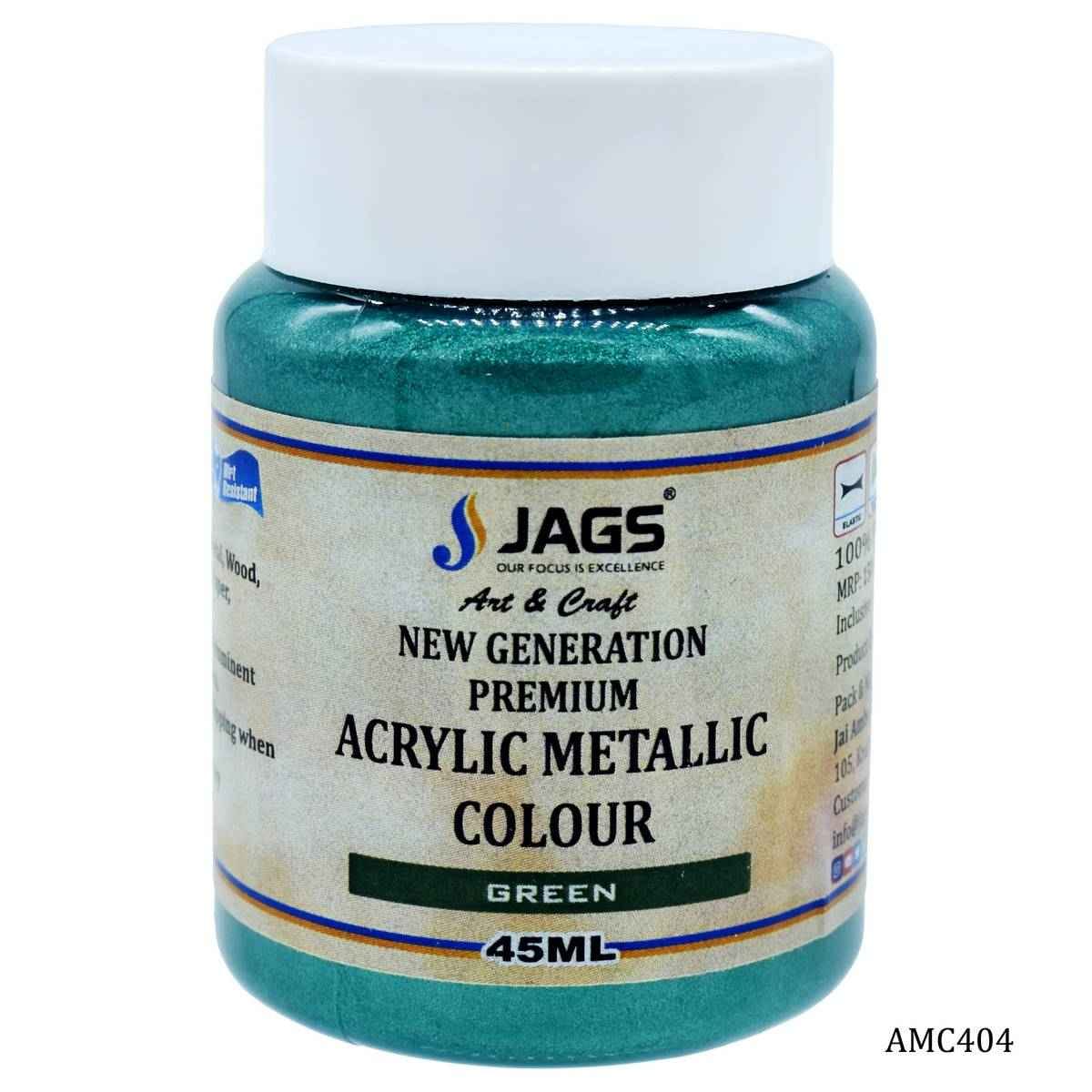 Green Acrylic Metallic Paint Colour 45 ML AMC404