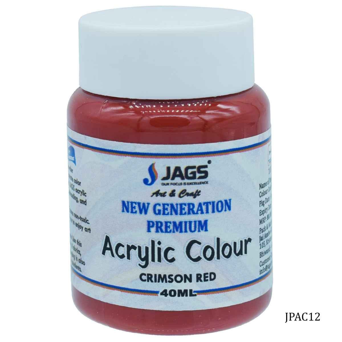Crimson Red Premium Acrylic Colour Paint 40ML JPAC12