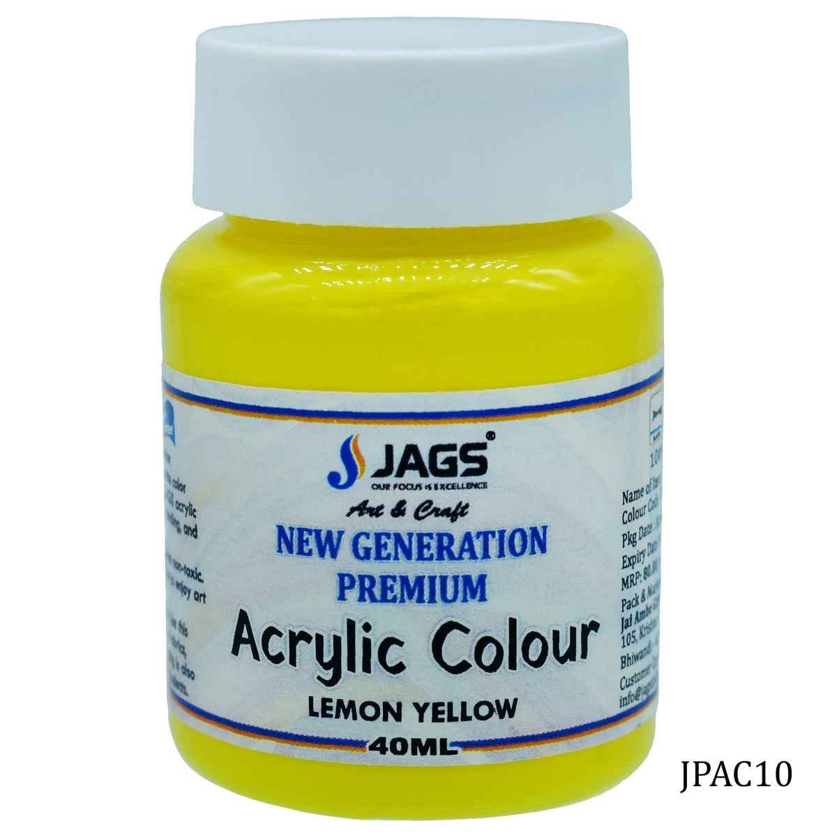 Lemon Yellow Premium Acrylic Colour Paint 40ML JPAC10