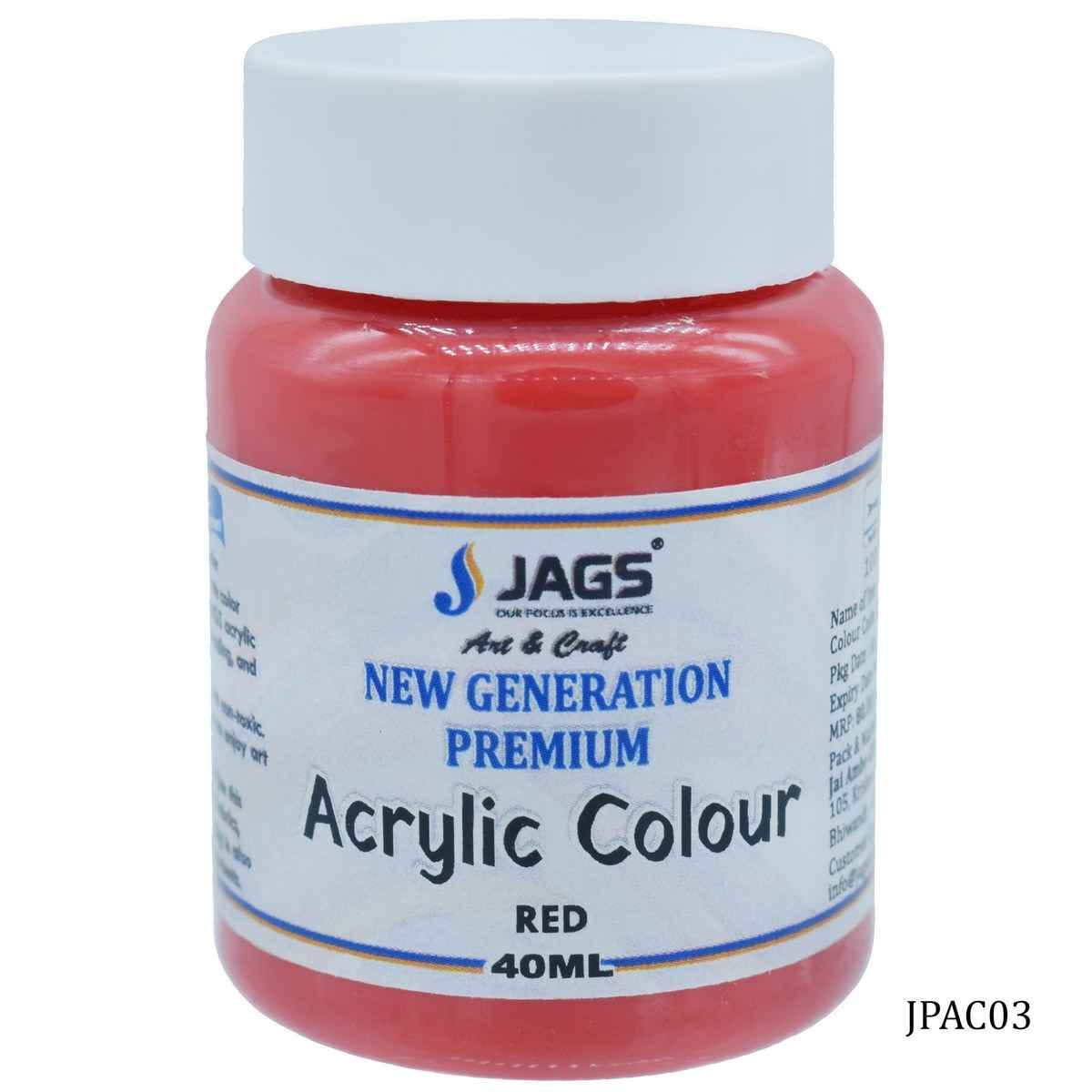 Red Premium Acrylic Colour Paint 40ML JPAC03