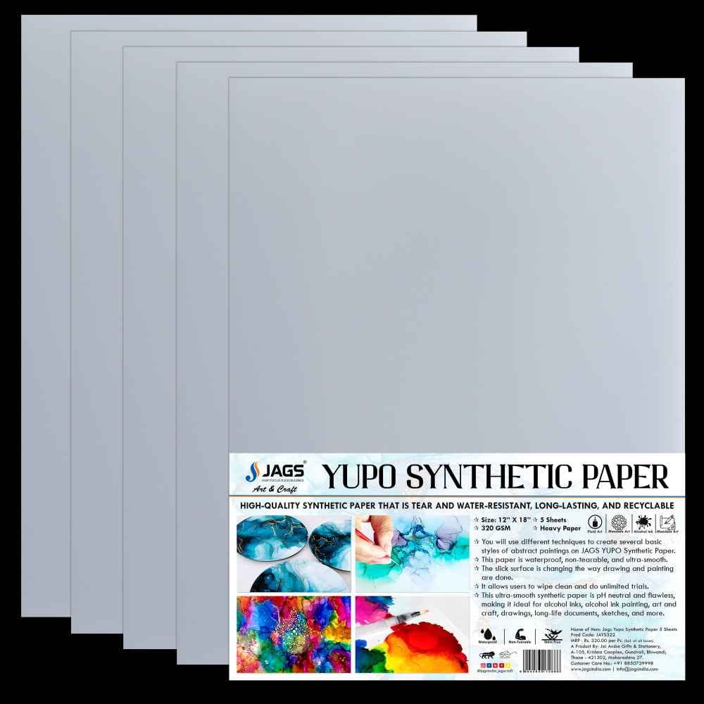Yupo Polypropylene Synthetic Paper 12X18 Inch 5 Sheets 320Gsm JAYS322