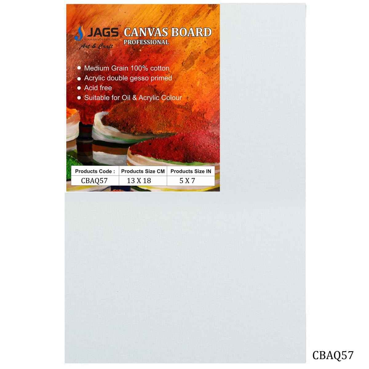 5X7 Inch White Canvas Board Artist Quality CBAQ57