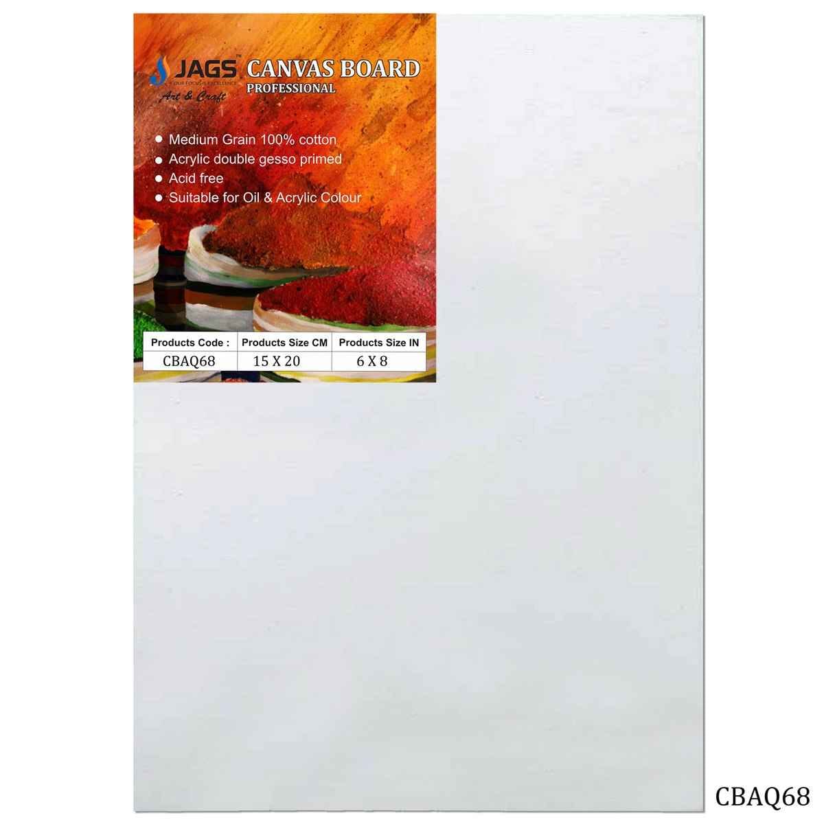 6X8 Inch White Canvas Board Artist Quality CBAQ68
