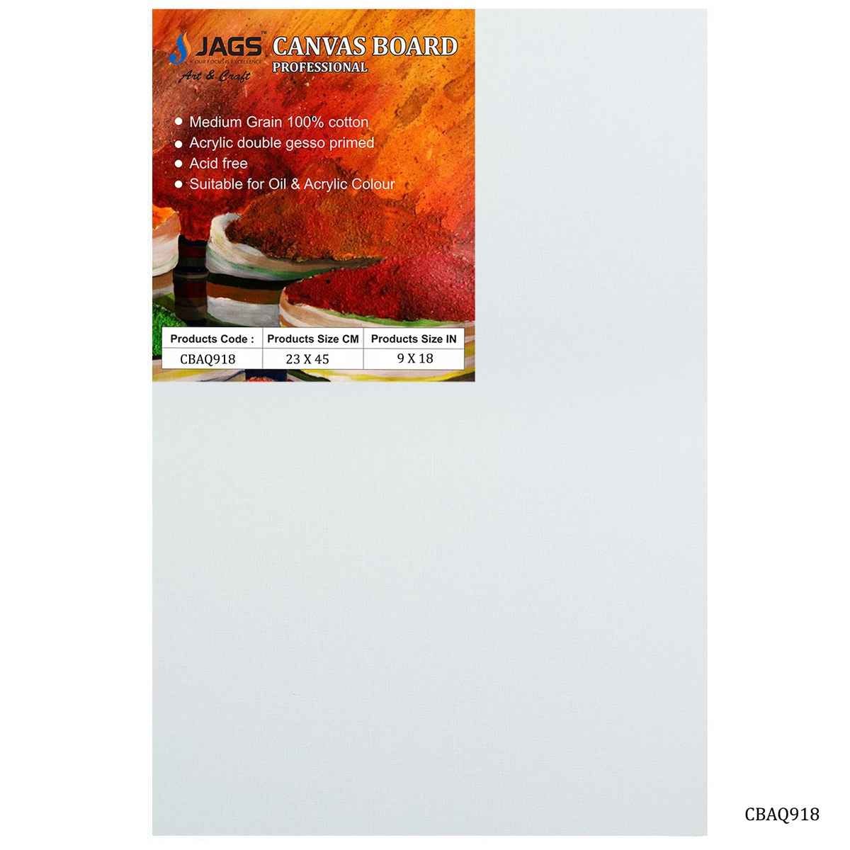 9X18 Inch White Canvas Board Artist Quality CBAQ918