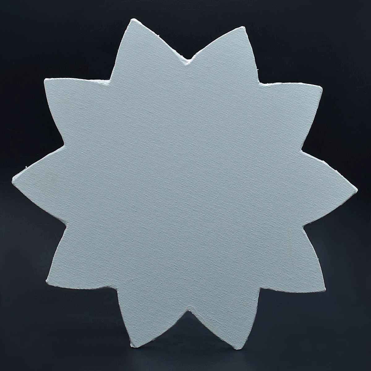 10 Inches Flower Shape White Canvas Board Artist Quality CBAQF10