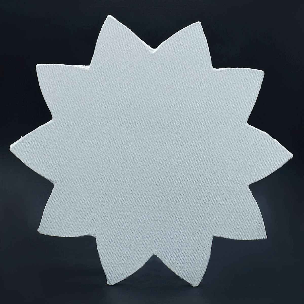 12 Inches Flower Shape White Canvas Board Artist Quality CBAQF12