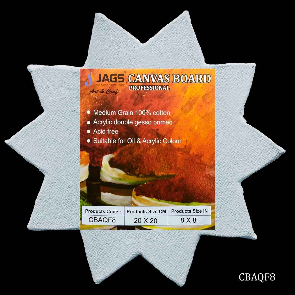 8 Inches Flower Shape White Canvas Board Artist Quality CBAQF8