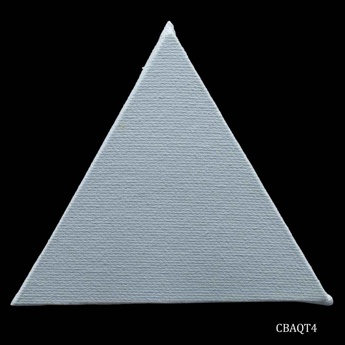 4 Inches Triangle Shape White Canvas Board Artist Quality CBAQT4
